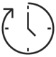 A black background with a white circle in the middle.